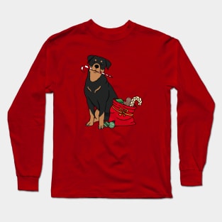 Christmas Rottweiler Long Sleeve T-Shirt